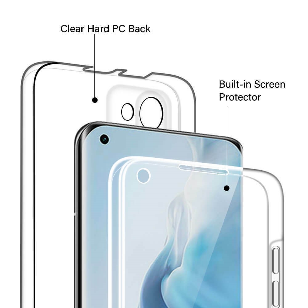 Hybrid PET + TPU + Acrylic Clear Full Coverage Protective Shell for Xiaomi Mi 11-2