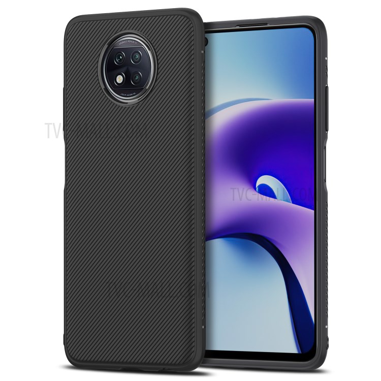 Jazz Series Twill Texture Flexible Thicken TPU Case for Xiaomi Redmi Note 9T 5G/Note 9 5G - Black-1