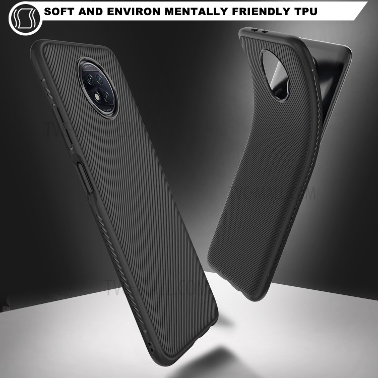 Jazz Series Twill Texture Flexible Thicken TPU Case for Xiaomi Redmi Note 9T 5G/Note 9 5G - Black-3