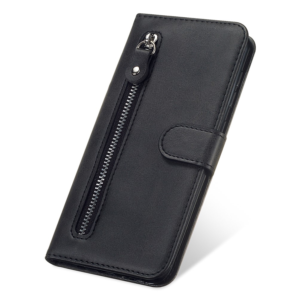 Zipper Pocket Leather Wallet Stand Case for Xiaomi Mi 10T 5G / Mi 10T Pro 5G / Redmi K30S - Black-9