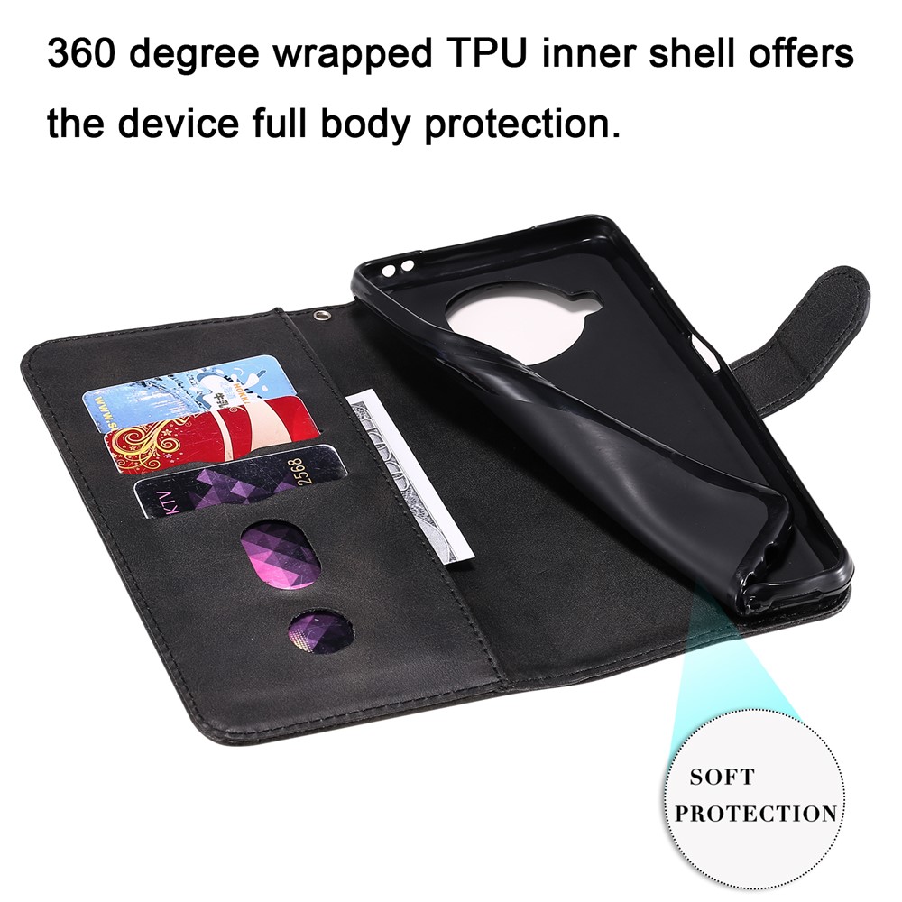 Zipper Pocket Wallet Cover Leather Stand Case for Xiaomi Mi 10T Lite 5G/10i 5G/Redmi Note 9 Pro 5G - Black-11