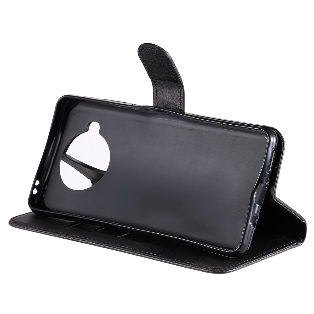 Cubierta De Billetera De Bolsillo Con Cremallera Funda De Soporte De Cuero Para Xiaomi MI 10T Lite 5G / 10I 5G / Redmi Note 9 Pro 5G - Negro