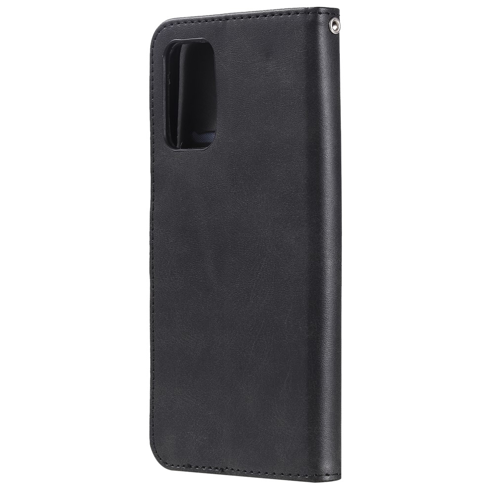 Zipper Pocket Leather Wallet Stand Case for Xiaomi Poco M3 / Redmi Note 9 4G (Qualcomm Snapdragon 662) / Redmi 9T / Redmi 9 Power - Black-4