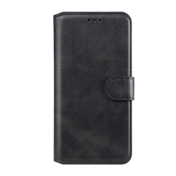 Caixa de Telefonia de Couro Flip Clássico Para Xiaomi Redmi Nota 9 5g / Redmi Nota 9t 5g - Preto-3