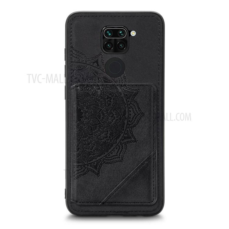 Mandala Flower Pattern PU Leather+TPU Flip Wallet Phone Case for Xiaomi Redmi Note 9 4G / Redmi 10X 4G - Black-2