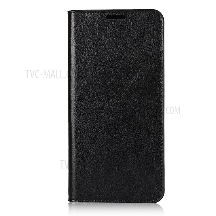 Crazy Horse Skin Genuine Leather Wallet Phone Case for Xiaomi Redmi Note 9 5G / Mi 10T Lite 5G - Black-3