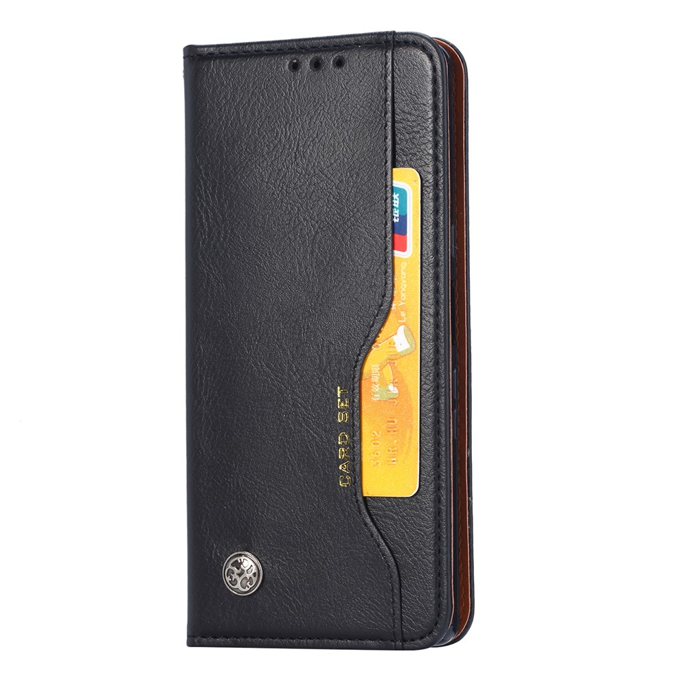 Auto-absorbed Wallet Stand Leather Protector Phone Cover for Xiaomi Mi 11 - Black-2