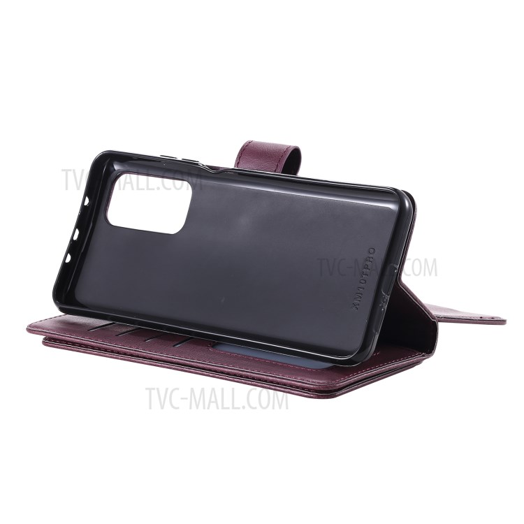 New Arrival Leather Cover Shell with Multi-function 10 Card Slots for Xiaomi Mi 10T Pro 5G / Mi 10T 5G / Redmi K30S - Red-10