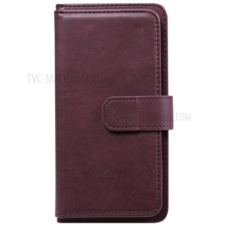 New Arrival Leather Cover Shell with Multi-function 10 Card Slots for Xiaomi Mi 10T Pro 5G / Mi 10T 5G / Redmi K30S - Red-2