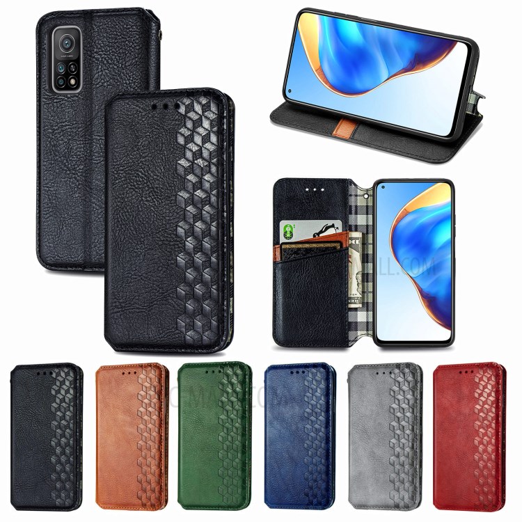 Auto-Absorbed Rhombus Imprinting Decor Full Coverage Leather Phone Cover Case for Xiaomi Mi 10T 5G/Mi 10T Pro 5G/Redmi K30S - Black-17