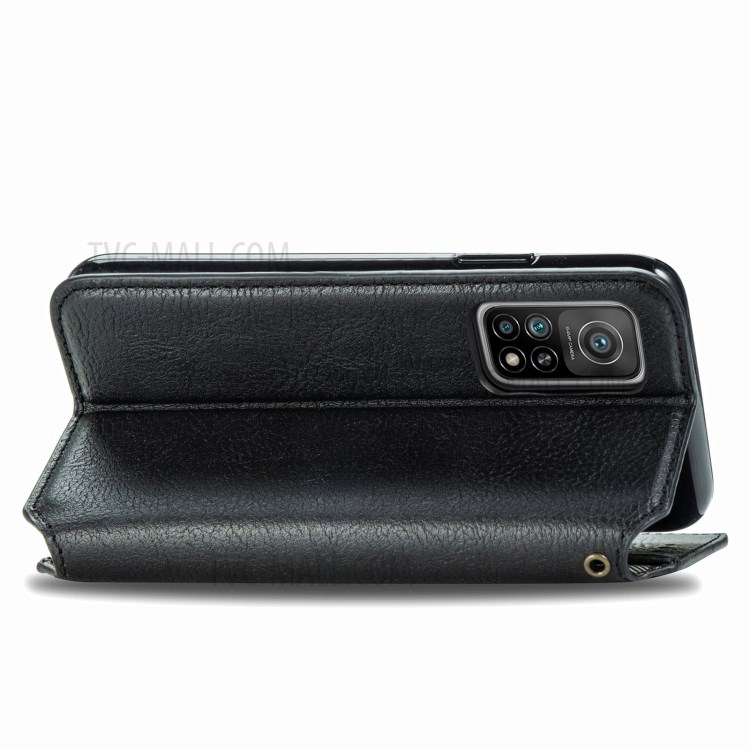 Auto-Absorbed Rhombus Imprinting Decor Full Coverage Leather Phone Cover Case for Xiaomi Mi 10T 5G/Mi 10T Pro 5G/Redmi K30S - Black-6