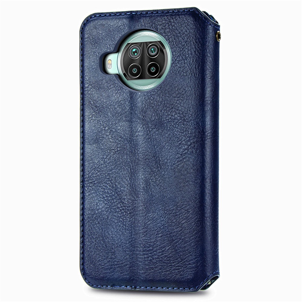 Fashionable Rhombus Imprinting Decor Leather Phone Full Protection Cover Case for Xiaomi Mi 10T Lite 5G/Redmi Note 9 Pro 5G/Mi 10i 5G - Blue-4