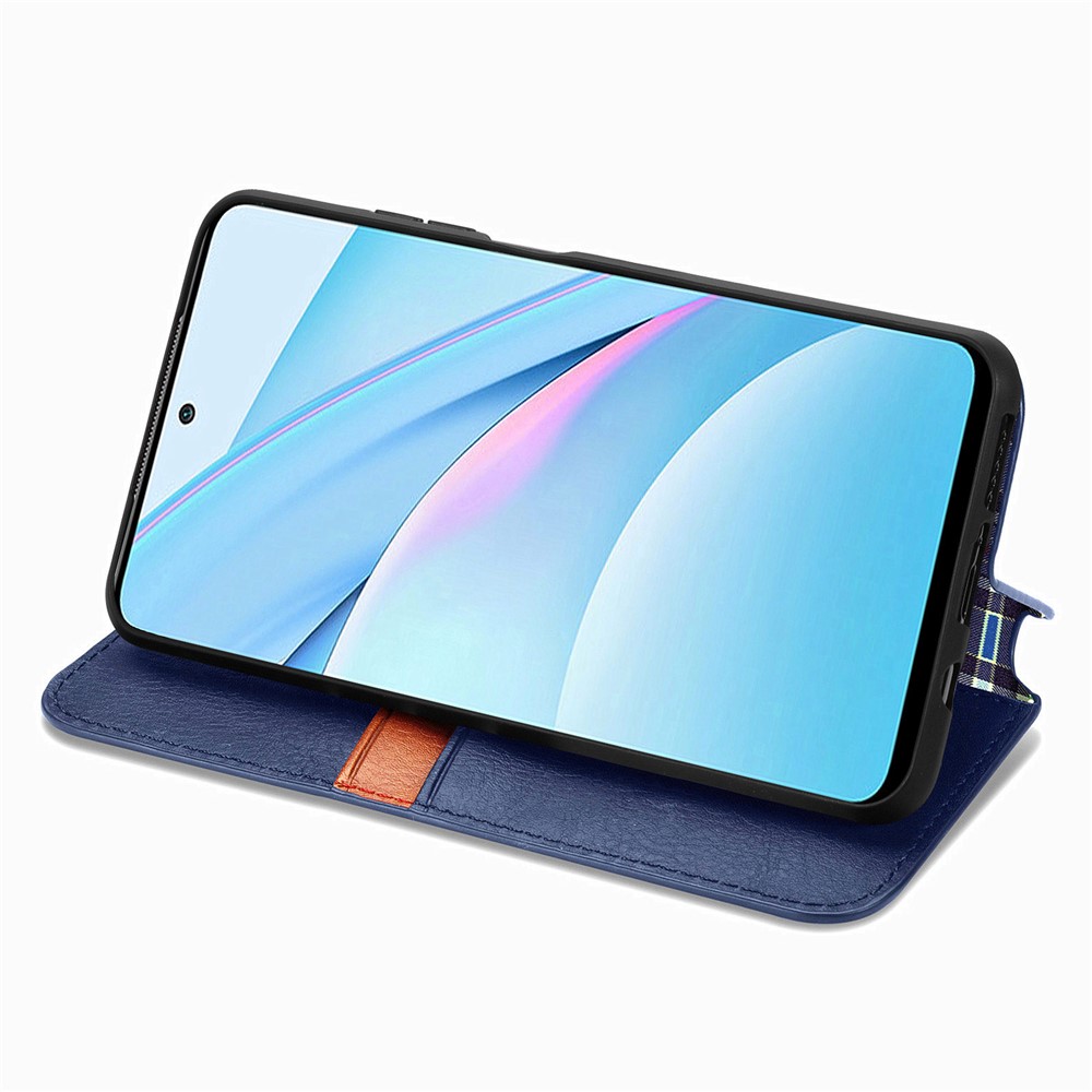 Fashionable Rhombus Imprinting Decor Leather Phone Full Protection Cover Case for Xiaomi Mi 10T Lite 5G/Redmi Note 9 Pro 5G/Mi 10i 5G - Blue-7