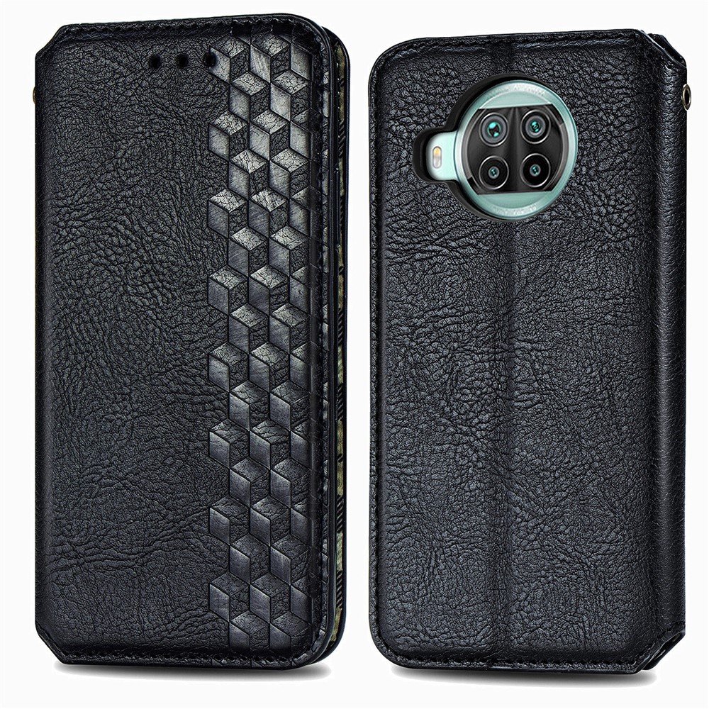 Fashionable Rhombus Imprinting Decor Leather Phone Full Protection Cover Case for Xiaomi Mi 10T Lite 5G/Redmi Note 9 Pro 5G/Mi 10i 5G - Blue-8