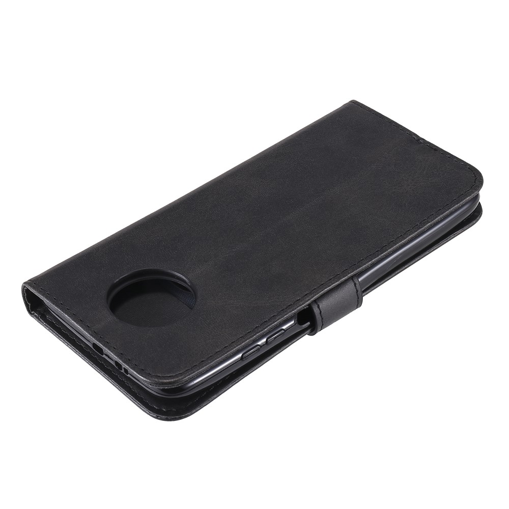 Zipper Pocket Leather Wallet Stand Case for Xiaomi Redmi Note 9 5G / Redmi Note 9T 5G - Black-10
