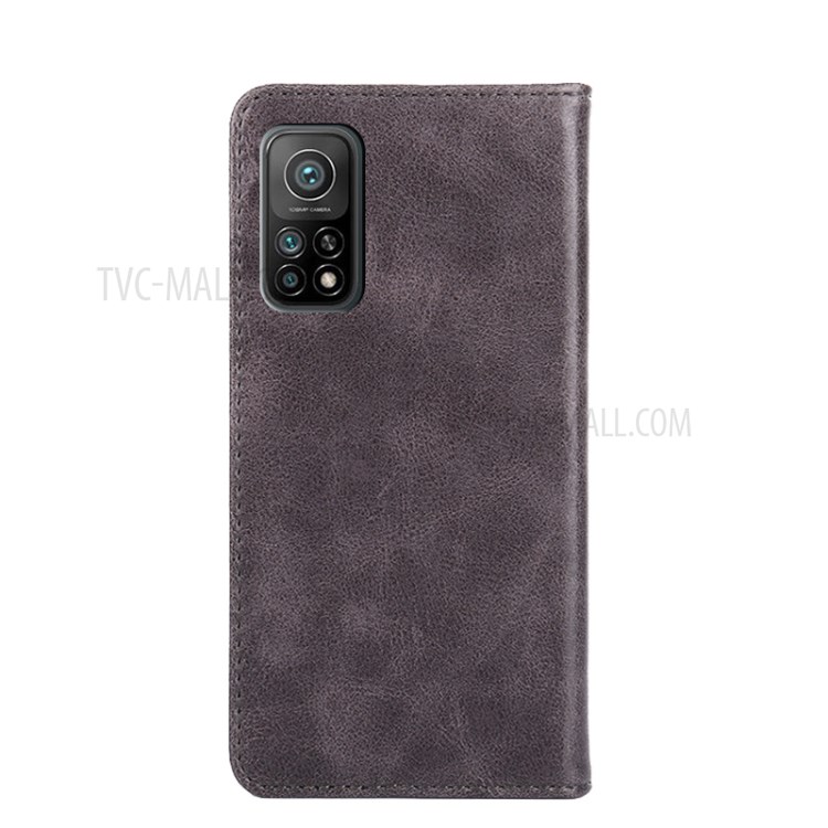 Retro Style Stand Wallet Leather Phone Protective Case for Xiaomi Mi 10T 5G/10T Pro 5G/Redmi K30S - Grey-2