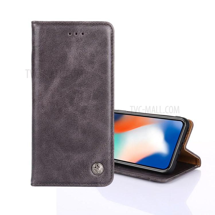 Retro Style Stand Wallet Leather Phone Protective Case for Xiaomi Mi 10T 5G/10T Pro 5G/Redmi K30S - Grey-3