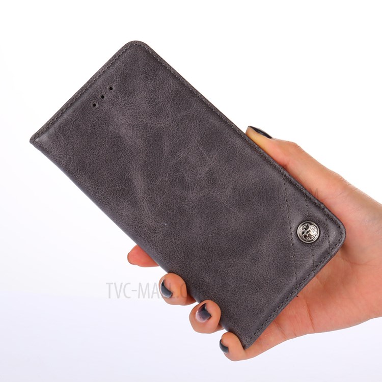 Retro Style Stand Wallet Leather Phone Protective Case for Xiaomi Mi 10T 5G/10T Pro 5G/Redmi K30S - Grey-6