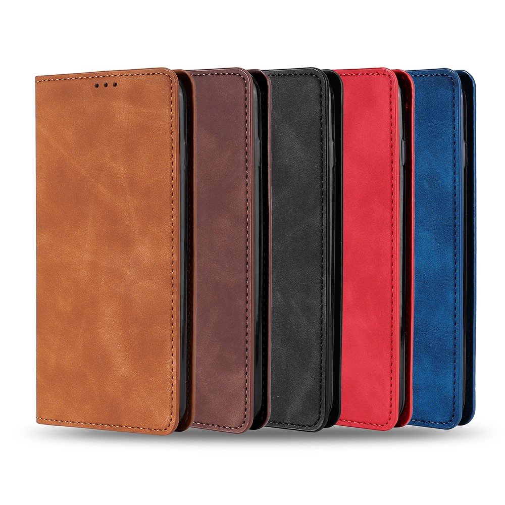 Skin-Touch Feeling Card Holder Auto-absorbed Leather Protective Phone Shell for Xiaomi Mi 10T 5G/10T Pro 5G/Redmi K30S - Black-8