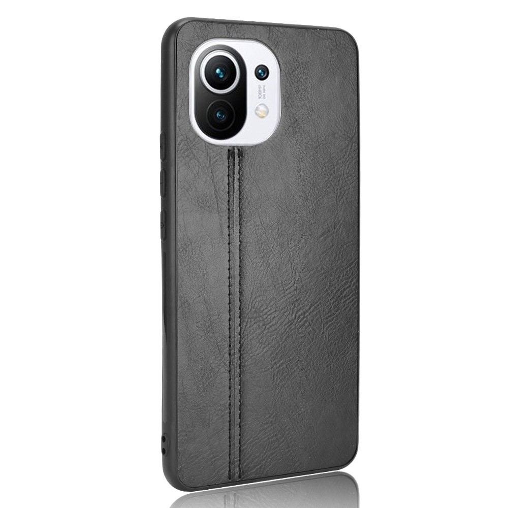 PU Leather Coated PC + TPU Mobile Phone Case for Xiaomi Mi 11 Protective Shell - Black-3