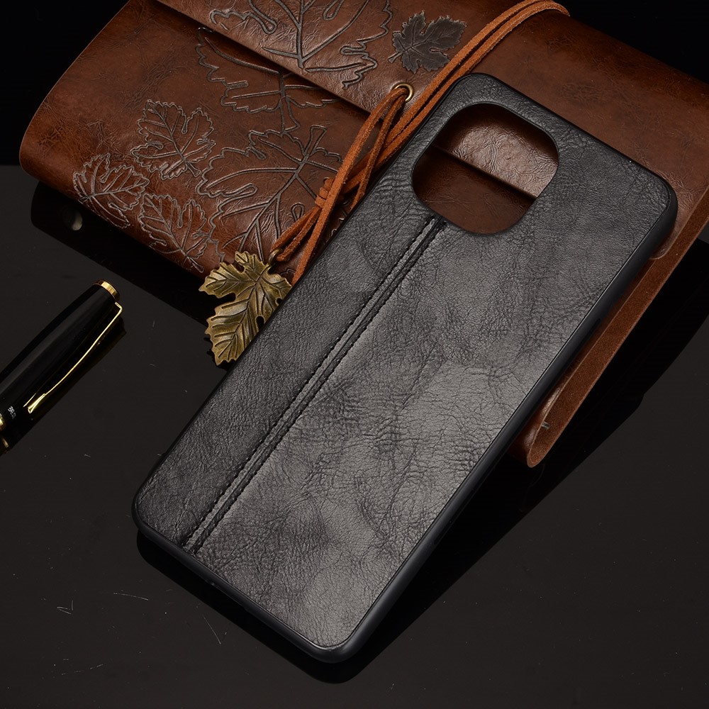 PU Leather Coated PC + TPU Mobile Phone Case for Xiaomi Mi 11 Protective Shell - Black-8
