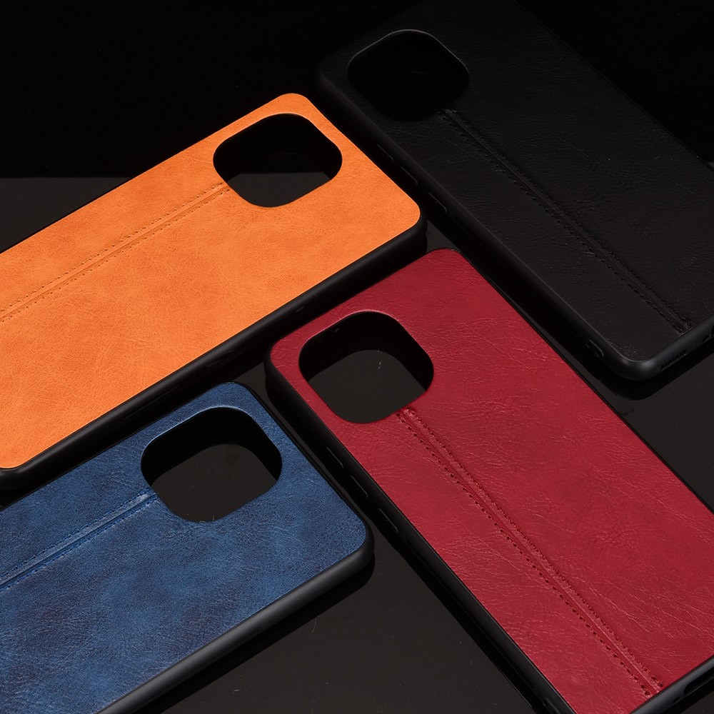 PU Leather Coated PC + TPU Mobile Phone Case for Xiaomi Mi 11 Protective Shell - Black-9