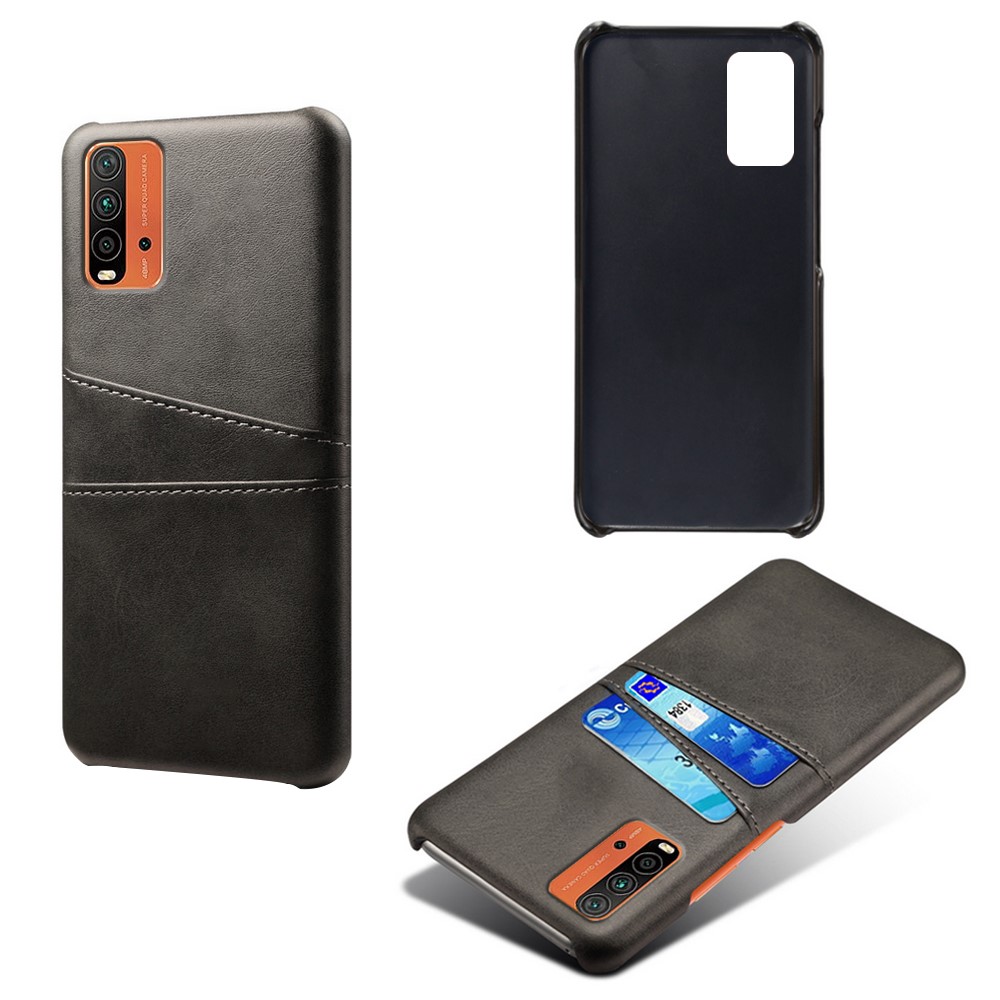 KSQ PU Leather Coated PC Case Design with Dual-Card Slots for Xiaomi Poco M3/Redmi 9T 4G (International Version)/Redmi Note 9 Power - Black-2