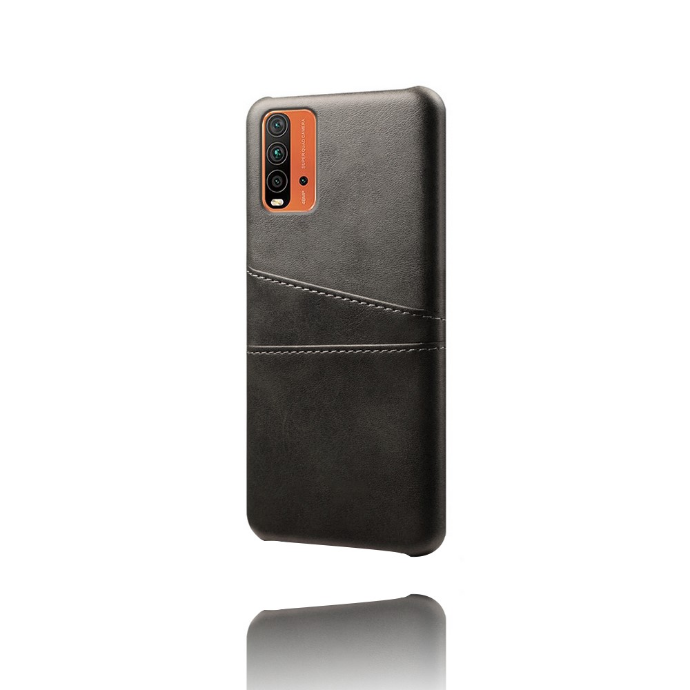 KSQ PU Leather Coated PC Case Design with Dual-Card Slots for Xiaomi Poco M3/Redmi 9T 4G (International Version)/Redmi Note 9 Power - Black-3