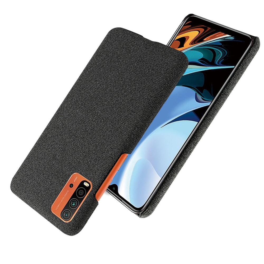 Plain Cloth Texture Plastic Hard Cover Case for Xiaomi Poco M3/Redmi 9T 4G (International Version)/Redmi Note 9 Power - Black-2