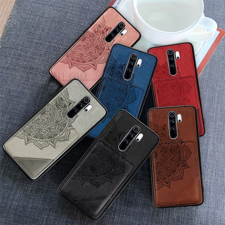 Mandala Flower Pattern PU Leather+TPU Kickstand Wallet Phone Case for Xiaomi Redmi Note 8 Pro - Black-14