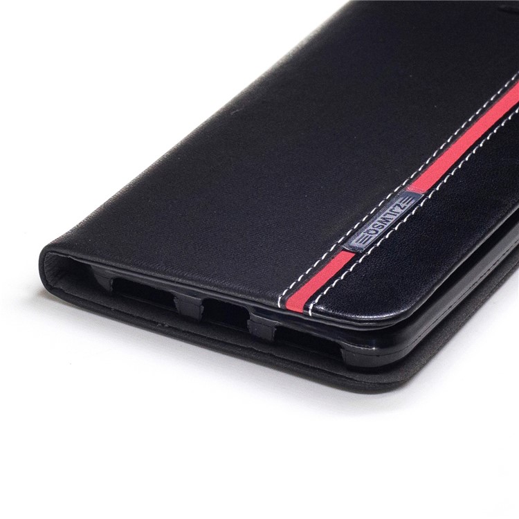Contrast Color Leather Stand Card Holder Case Cover for Xiaomi Redmi Note 4X - Black-5