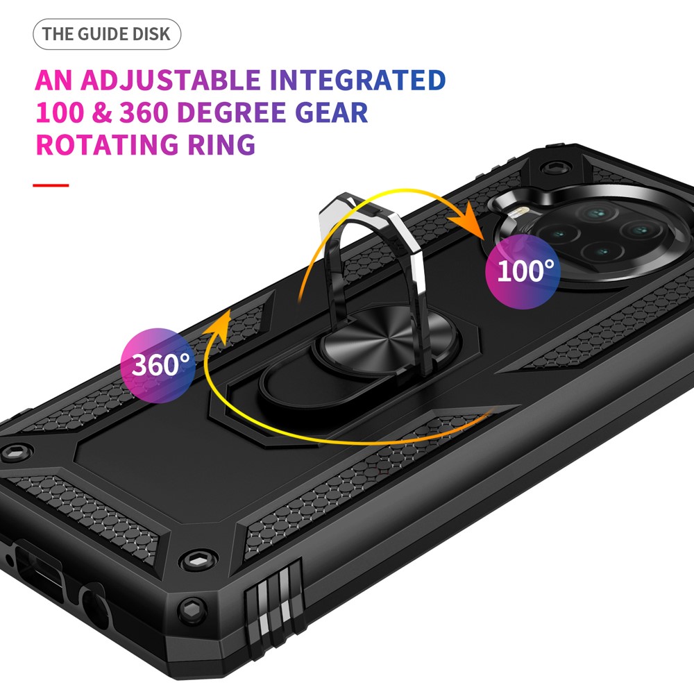 Anti-drop PC + TPU Hybrid Phone Shell with Ring Kickstand for Xiaomi Mi 10T Lite 5G/Redmi Note 9 Pro 5G/Mi 10i 5G - Black-7