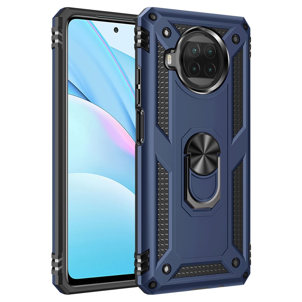 Anti-drop PC + TPU Hybrid Phone Shell with Ring Kickstand for Xiaomi Mi 10T Lite 5G/Redmi Note 9 Pro 5G/Mi 10i 5G - Blue-2