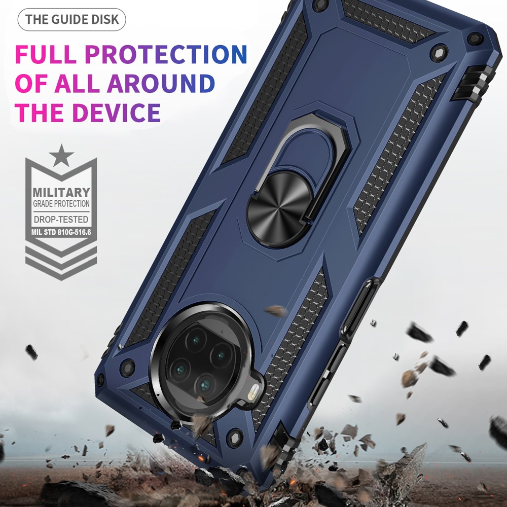 Anti-drop PC + TPU Hybrid Phone Shell with Ring Kickstand for Xiaomi Mi 10T Lite 5G/Redmi Note 9 Pro 5G/Mi 10i 5G - Blue-6