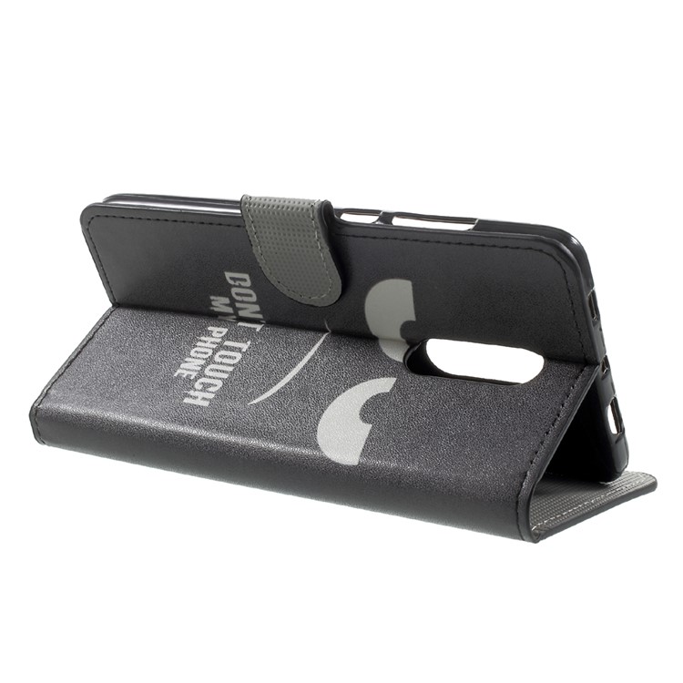 Patterned Wallet Leather Stand Protector Case for Xiaomi Redmi Note 4X - Do not Touch My Phone-4