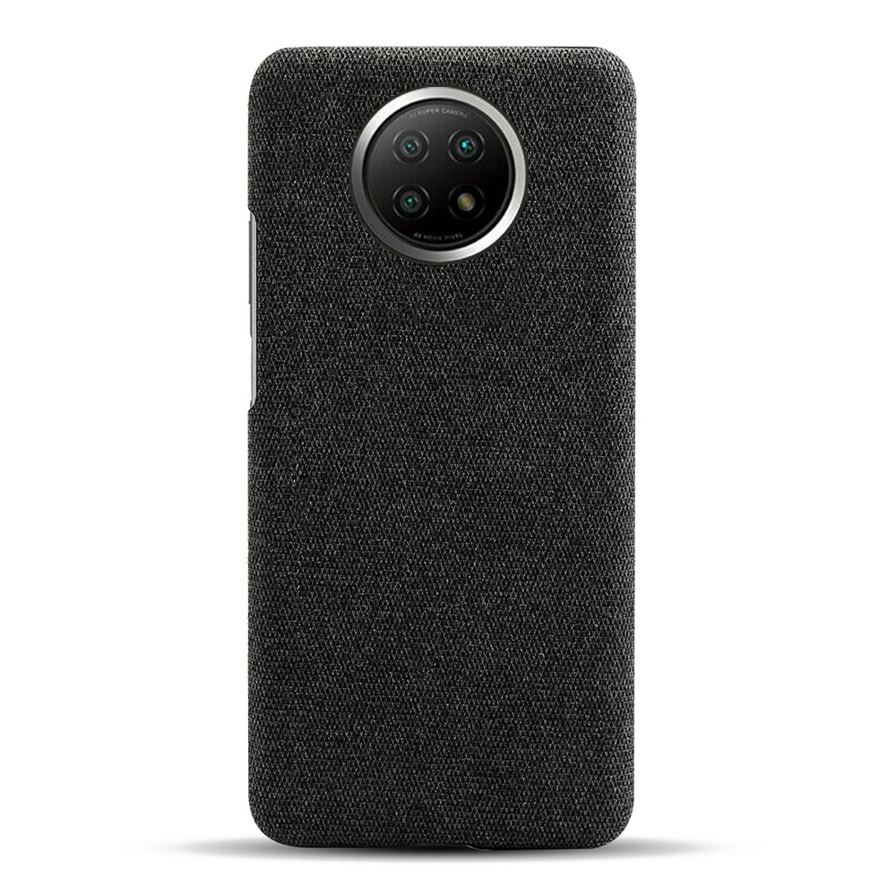 KSQ Cloth Texture Leather Coated Hard Plastic Cover Shell for Xiaomi Redmi Note 9 5G/Redmi Note 9T 5G - Black-3