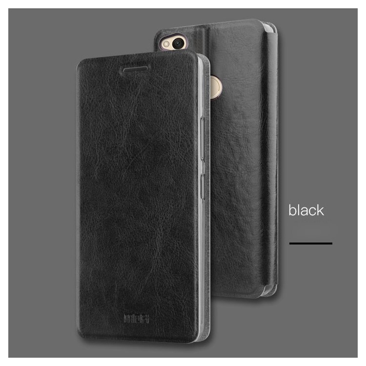 MOFI Rui Series Leather Stand Shell for Xiaomi Redmi 4X - Black-1