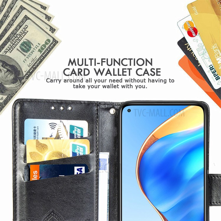 Big Butterfly Imprinting Leather Wallet Stand Design Phone Shell for Xiaomi Mi 10T 5G/Mi 10T Pro 5G/Redmi K30S - Black-13