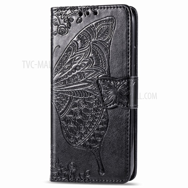 Big Butterfly Imprinting Leather Wallet Stand Design Phone Shell for Xiaomi Mi 10T 5G/Mi 10T Pro 5G/Redmi K30S - Black-3