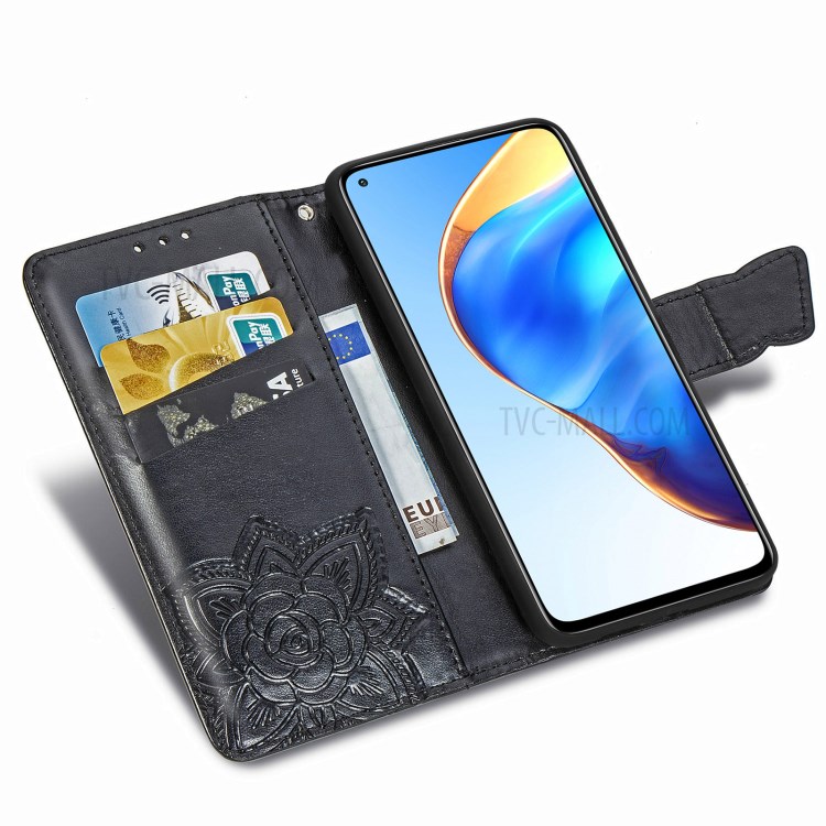 Big Butterfly Imprinting Leather Wallet Stand Design Phone Shell for Xiaomi Mi 10T 5G/Mi 10T Pro 5G/Redmi K30S - Black-8