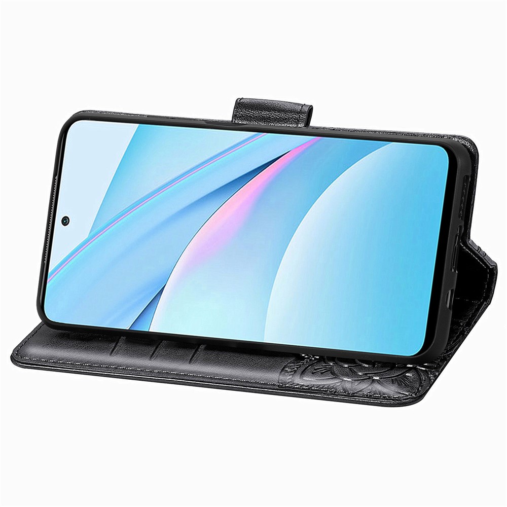 Imprint Big Butterfly Leather Wallet Phone Shell for Xiaomi Mi 10T Lite 5G / Xiaomi Redmi Note 9 Pro 5G / Xiaomi Mi 10i 5G - Black-6