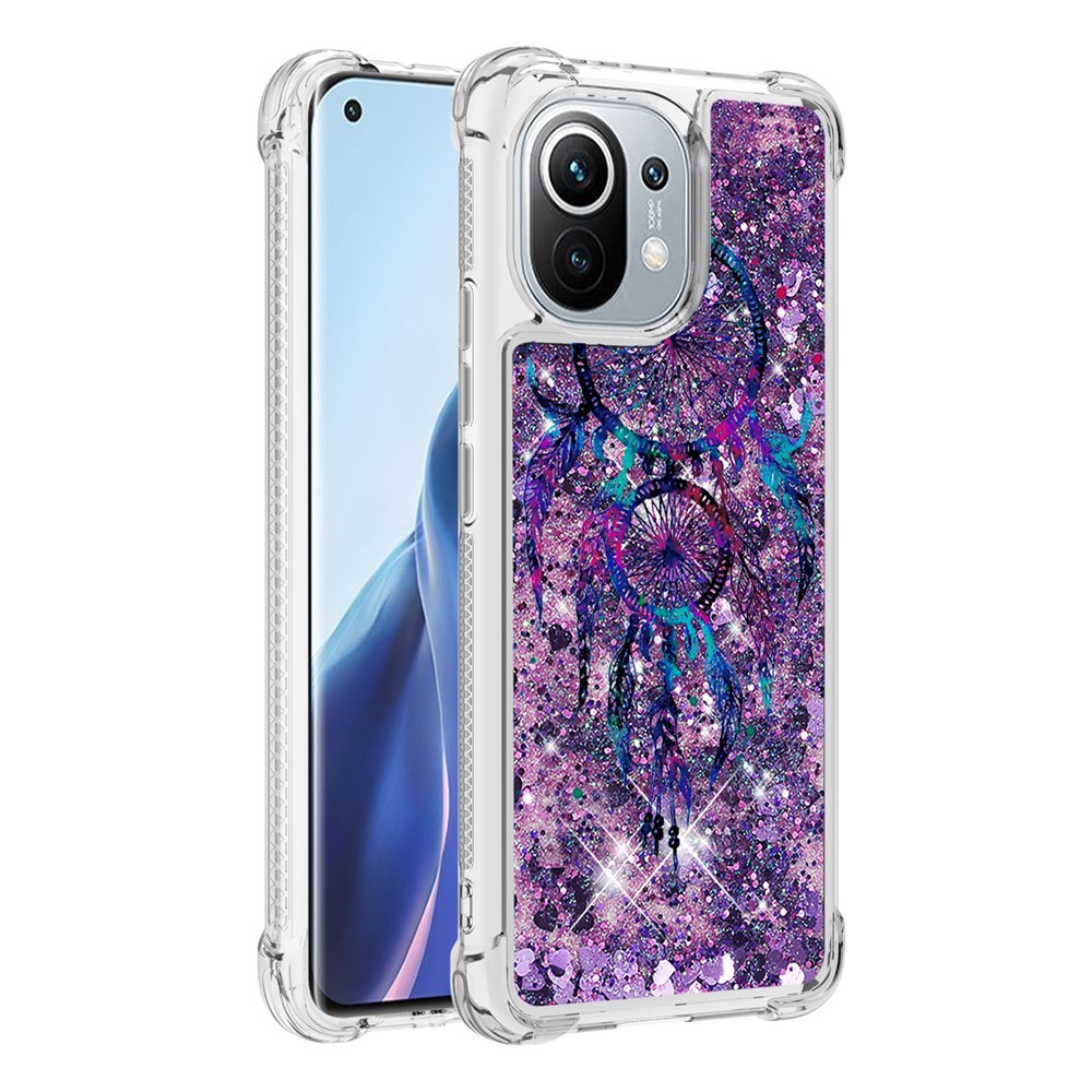 Glitter Sequins Quicksand Design TPU Phone Protective Shell with Pattern for Xiaomi Mi 11 - Wind Chime-1