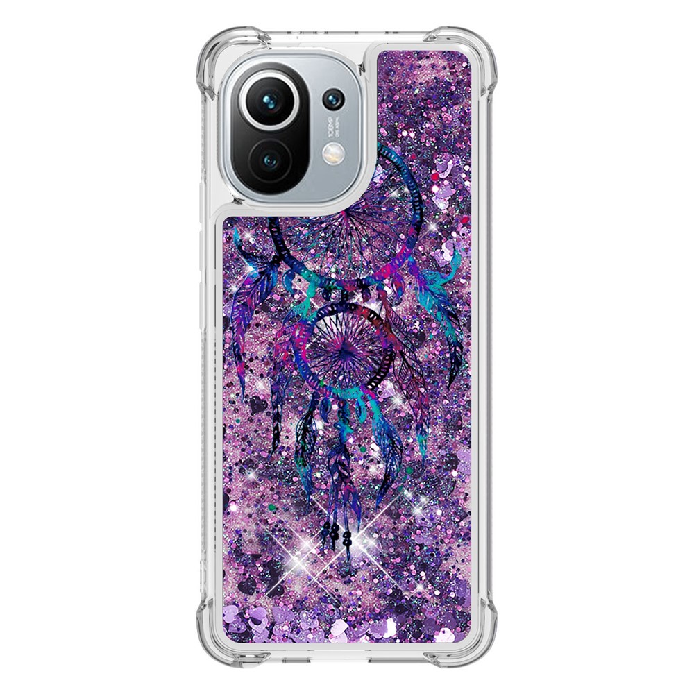 Glitter Sequins Quicksand Design TPU Phone Protective Shell with Pattern for Xiaomi Mi 11 - Wind Chime-2