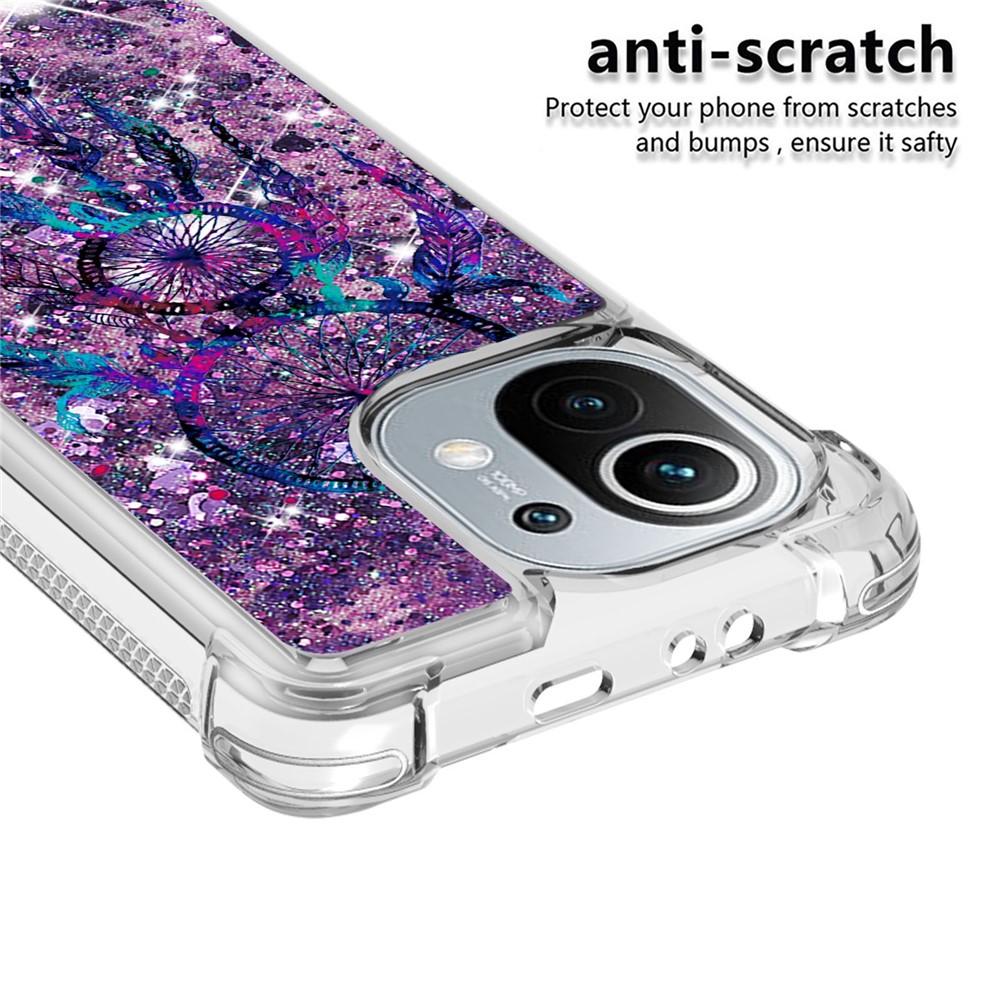 Glitter Sequins Quicksand Design TPU Phone Protective Shell with Pattern for Xiaomi Mi 11 - Wind Chime-4
