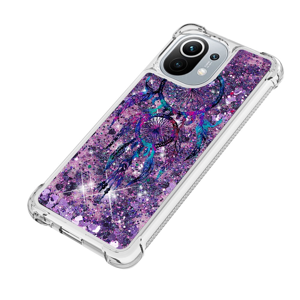 Glitter Sequins Quicksand Design TPU Phone Protective Shell with Pattern for Xiaomi Mi 11 - Wind Chime-6