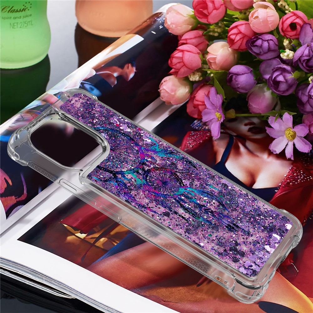 Glitter Sequins Quicksand Design TPU Phone Protective Shell with Pattern for Xiaomi Mi 11 - Wind Chime-7