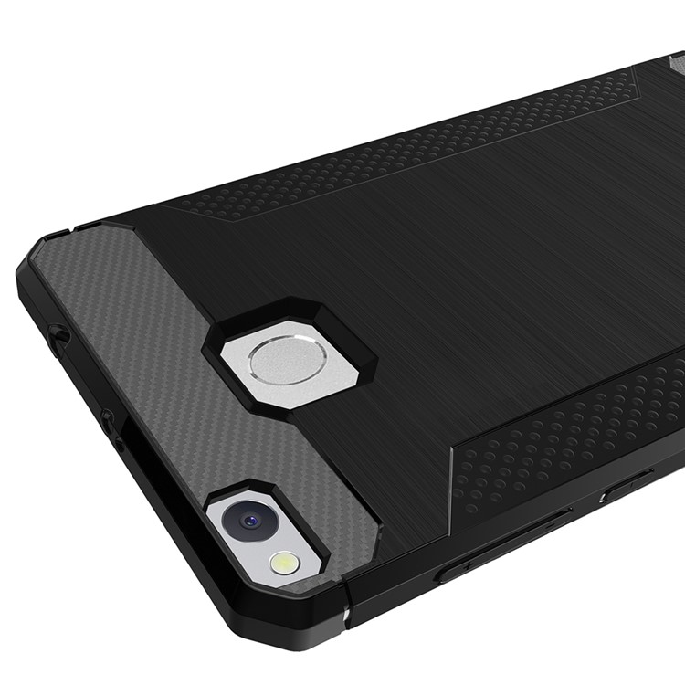 For Xiaomi Redmi 3/3s/3pro/3x Carbon Fibre Texture Non-slip Brushed Thin TPU Phone Casing - Black-7