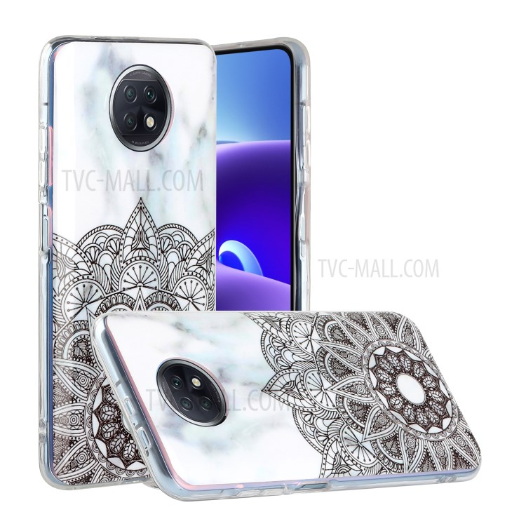Anti-Scratch IMD Marble Pattern Printing Flexible TPU Back Cover with for Xiaomi Redmi Note 9T 5G/Redmi Note 9 5G - Mandala-1
