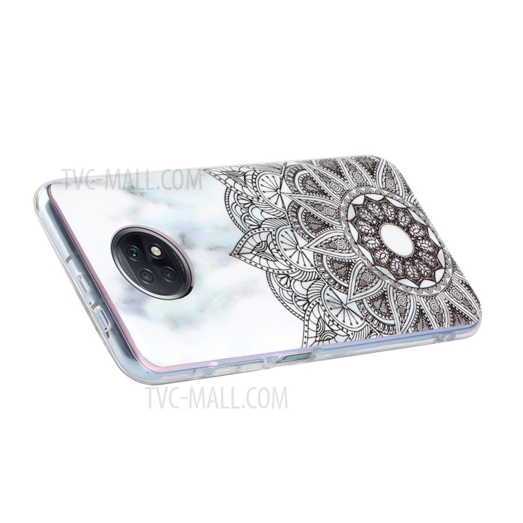 Anti-Scratch IMD Marble Pattern Printing Flexible TPU Back Cover with for Xiaomi Redmi Note 9T 5G/Redmi Note 9 5G - Mandala-5