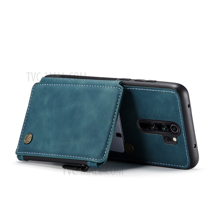 CASEME C20 Zipper Pocket Design PU Leather Coated TPU Phone Case with Wallet and Stand for Xiaomi Redmi Note 8 Pro - Blue-10